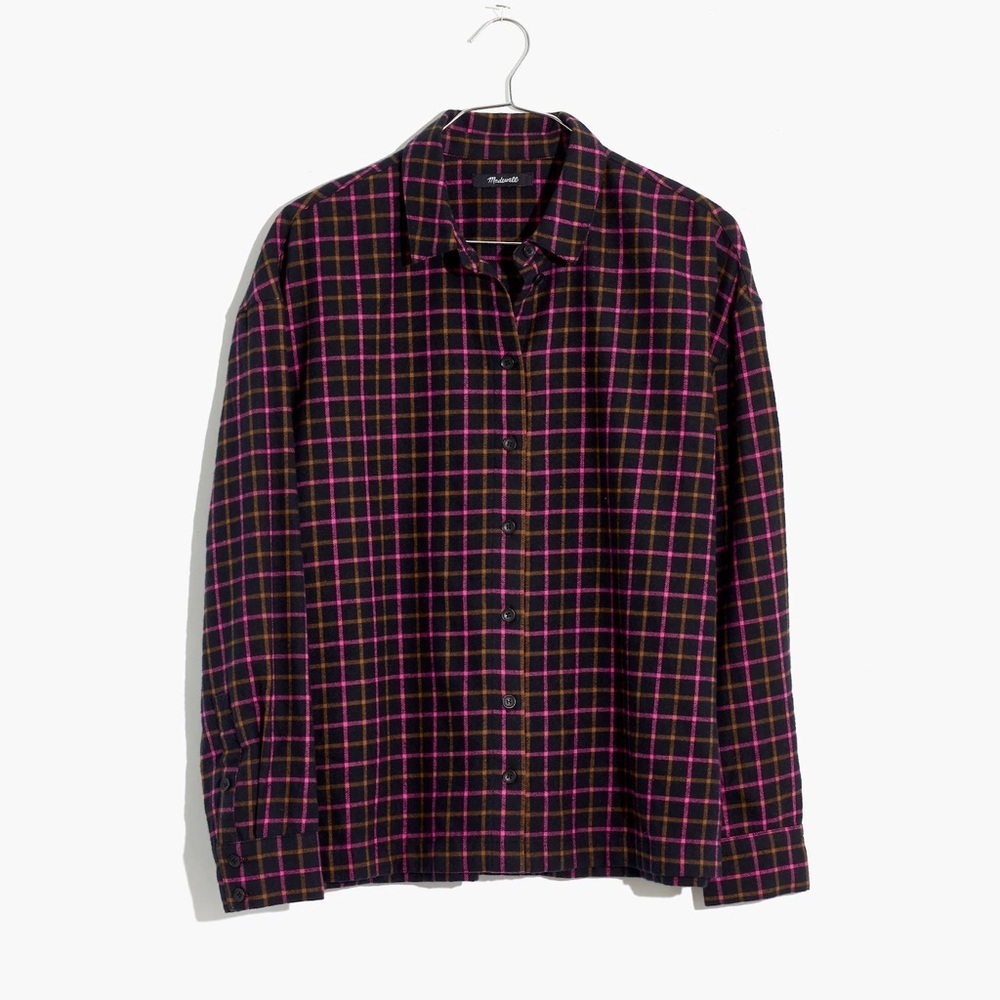 Madewell Flannel Westlake Shirt in Stoppard Plaid Size Medium EUC